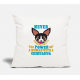 Chihuahua Power Natural White Pillow